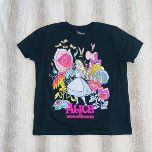 Women's Alice In Wonderland With Flowers T-Shirt